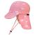 weVSwe Baby Toddler Sun Hat UPF 50+ Swim Cap Flap Neck Protection Adjustable Chin Straps UV Sun Protection Hats Pink Whale 0-6 Months