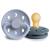Frigg Moon baby pacifier made of natural rubber |Made in Denmark |BPA-free (powder blue/slate 0-6 months) 2-pack 0-6 months Powder Blue/Slate