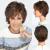 EMMOR Short Brown Human Hair Blend Wig for Women  Natural Lightweight Hair Layered Style Wigs Softer/Finer/Lightweight for Every day Natural Brown