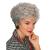 GNIMEGIL Short Curly Hair Gray Wigs for White Women Silver Grey Wig Golden Girls Costume Old Lady Wig Grandma Wig Elderly Synthetic Wigs Mommy Granny Wig