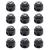 Heavy Duty Cord Locks - Double Hole Drawstring Stopper Fastener for No Tie Shoelaces and More Black