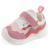 LACOFIA Baby Girls Shoes First Walkers Toddler Sneaker Anti-Slip Rubber Sole 6 UK Child Pink