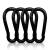 AUTMATCH Carabiner Clips 3" Spring Snap Hook Caribeener Clips Buckle Heavy Duty Locking Carabiners Chain Quick Links, 4 Pack M8 - 5/16" (8 X 80mm) Carbon Steel - Black