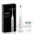 Sonic electric toothbrush sound toothbrush with 4 plug-in brushes and timers 3 modes & 3 vibration strengths with travel bag white A-white