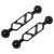 Amarine Made 2 Pack of 5 Inch Double 1" Ball Aluminum Arm for Connecting Strobe/Video Light to Underwater Housing