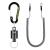 SF Strongest Magnetic Net Release Magnetic Keychain Fly Fishing Net Retractor Magnet Clip Holder Retractor with Retractable Coiled Lanyard Carabiner Black Magnet+ Black Carabiner Long Lanyard: For Landing Net etc.