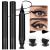 evpct Black Winged Wing Eyeliners Stamps Stencil Wingliner 2Pcs Set Eye Liners for Women Big & Small Perfect Wing Cat Eye Stencil Eyeliner Stamp for All Eye Shapes delineador de ojos contra el agua 2 Count (Pack of 1) Black Big & Black Small