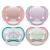 Philips Avent pacifier // 0-6 Mo // Girl Mix // Set of 4 // incl. 2 sterilization and transport boxes // Day & Night