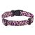 Mihqy dog collar adjustable soft & comfort dog collar Bohemian flowers geometric trunk design for small medium and large dogs (pink leopard m) m (neck circumference 33-55 cm width 2 cm) pink leopard
