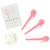 THE PONY PICK By Lolly - Elastic Rubber Bands Cutter for Hair - Elastic Hair Band Remover - Pain Free - Easy Removal - 3 Pack of Pink Pony Picks & 50 Clear Hair Elastics, Easy Grip Tools & Accessories