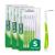 Gum Bi-Direction Dual Position Interentalbrush |Antibacterial bristle |90-degree positioning |Tooth cleaning and plaque removal |3 x 6 pieces (ISO size 1 0.7mm) ISO size 1 0.7mm 18 units