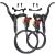 BUCKLOS MTB Hydraulic Disc Brakes, Mountain Bike Left Front 800mm Right Rear 1450mm Hydraulic Brake Set Aluminum Alloy Levers with Calipers PM/is Adapter Fit EBike /Fat Bike Front+Rear Black