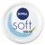 Nivea soft refreshing moisturizer (100 ml) light cream with vitamin E and 100% natural jojoba oil quick retracting skin cream for noticeably relaxed skin Clear 100 ml (1 Pack)