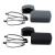 Hubeye 2 pairs foldable reading glasses Mini portable reading aid made of stainless steel with hard shell case anti-blue visual aid for men and women 2.00 black/gray 2.0 diopters