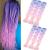 Shangxiu Braids Extensions Ombre Braiding Hair Extensions Rosa 6Pcs Kanecalon Kunsthaar Lichten Hair Extensions 24 "Umbo Braids Crochet Hair Of Kunsthaar For Inclusive (Blue Light purple pink)