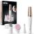 Braun FaceSpa Face Epilator Hair Removal with Facial Cleansing Brush Head Toning Head and Charger Stand Wet and Dry Gifts for Women SE912 White/Bronze Face Spa 912