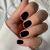 Sethexy short square nails to stick on glossy pure color press on nails 24pcs acrylic wrong nails for women and girls jet black