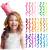 Dreamlover Colored Hair Extensions for Kids, Crazy Hair Day Accessories, Rainbow Clip in Hair Extensions for Girls, 24 Pieces Multi colors A