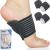 Ailaka 2 Pair Arch Support Braces Compression Cushioned Plantar Fasciitis Sleeves for Pain Relief & Sore Flat Feet Heel Spurs (Black & Grey One size fit all) Black & Grey One size fit all