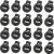 TIHOOD 100PCS Plastic Toggle Single Hole Spring Loaded Elastic Drawstring Rope Cord Locks Clip Ends Round Ball Shape Luggage Lanyard Stopper Sliding Fastener Buttons  Black