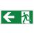 pubblimania Emergency exit PVC robust for indoor and outdoor use (29 x 13 cm) (Left) Indicator Left