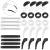 16 pairs of glasses nose pads anti -slip silicone nose pads soft glasses anti -slip holder slipproof glasses ear hooks ear pads for sports glasses sunglasses reading glasses black and transparent