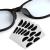 ASTER 20 Pairs of Eyeglass Nose Pads Soft Foam Self-Adhesive Nose Pads Anti-Slip Sponge Glasses Nose Pads for Sunglasses Glasses (D-Shape) Black