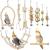 Bird Parrot Swing Toys, Chewing Standing Hanging Perch Hammock Climbing Ladder Bird Cage Toys for Budgerigar, Parakeet, Conure, Cockatiel, Mynah, Love Birds, Finches and Other Small to Medium Birds