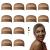 Dreamlover Wig Caps, 12 Pack Wig Stocking Caps for Lace Front Wigs, Brown Wig Cap for Women