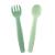Nip Eat Green ko Bio Esslern cutlery: Without melamine cutlery for babies and children from 9 months dishwasher -safe spoon and fork green Esllern cutlery green