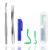 Nepfaivy Ticks for dogs cat human - 5 set tick pliers dog with 2 tick hooks 2 tick tongs metal and 1 tick tweezers simple and safe tick remover for children and pets green + blue (with stainless steel)