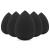 BEAKEY Makeup Sponge Set Foundation Blending Beauty Sponge Makeup Applicator Flawless for Liquid Cream and Powder Latex Free and Vegan Makeup Sponges-5 Pcs Black