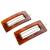 Parcelona French Rectangle Cut Out Brown Small 1 3/4 Celluloid Acetate No Slip Grip Tige Boule Clasp Set of 2 Side Slide In Snap Hair Clip Barrettes for Girls and Women  Made in France