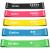 Gritin Resistance Bands, Set of 5 Skin-Friendly Resistance Fitness Exercise Loop Bands with 5 Different Resistance Levels - Carrying Case Included - Ideal for Home, Gym, Yoga, Training Green - Blue- Yellow - Pink - Black