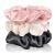 Celestial Silk Mulberry Silk Scrunchies for Hair (Large, Charcoal, Pink, Ivory) Large Charcoal, Pink, Ivory