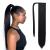SEIKEA Clip in Ponytail Extension Wrap Around Long Straight Pony Tail Hair 28 Inch Synthetic Hairpiece - Black 28 Inch (Pack of 1) Black