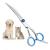 Dog scissors curved scissors dog fur scissors for dogs dogs and cats safety round pointed grooming scissors stainless steel fur scissors for dogs and cats (blue curved scissors) curved scissors 1 piece