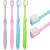 4 Pieces Extra Soft Toothbrush Micro Nano Manual Soft Toothbrush with 20,000 Soft Floss Bristles for Gum Care Protect Fragile Gums Adult Kid Children Good Cleaning Effect (Blue, Grey, Green, Purple)