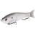 Bassdash SwimShad Glide Baits Jointed Swimbait Bass Pike Salmon Trout Muskie Fishing Lure White Shad 7in/2.2oz