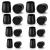 Sibba High Heel Protectors 8 Pairs Black Anti-Slip Heel Stoppers Protective Replacement Shoes Repair Caps Tip Covers Cushions Cups for Outdoor Party Wedding Events 4 Sizes Stiletto XS S M L
