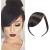 Thick side pony clip in real hair 100% real hair pony side pony straight fringes hair extensions natural black thick pony with temples natural black