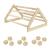 Allazone chicken rod made of wooden bead bar chicken seat rods with 10 pieces of rattan balls for wooden chickens for chickens rooster large parrot style 3