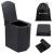 Upgrade XL Portable Toilet for Adults, Extra Large Portable Travel Floding Toilet, Camping Tall Toilets with Lid for Adults and Kids Compact Potty for Car,Hiking,Beach and Camping Black Leather