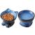 Nihow Elevated Cat/Dog Bowls Set: Ceramic Raised Cat Food & Water Bowl Set for Protecting Pet's Spine - Feeding & Watering Supplies for Cat/Small Size Dog 4.5 OZ+8 OZ Blue & Black