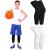Kids Long Compression Leg Sleeves Non Slip UV Protection Thigh Calf for Boy Girl Youth Basketball Running Sport Small