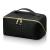 Leipple Large Capacity Travel Makeup Bag Portable Travel Cosmetic Toiletry Bag Wash Bag Multifunctional Storage Waterproof Makeup Bag Organizer with Compartments for Women Girls (Black)