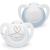 NUK Star baby pacifier | BPA-free silicone pacifier | 0-6 months | blue | 2 pieces 0-6m Standard Blue