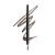 NYX Professional Makeup Precision Brow Pencil Dual Ended with Flat Tip Pencil and Spoolie Brush Vegan Formula Shade: Charcoal 07 Charcoal