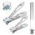 Nail Clippers Set,Fingernail Toenail Clippers for Thick Nails,Nail Clipper for Adult Men Women Seniors Silver
