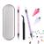 ANGNYA 2 Pack Rhinestone Picker Dotting Pen With 2 Replaceable Wax Tips And ?1x Tweezer, Dual-ended Diamond Picker Tools for Nails,Wax Pencil for Rhinestone Stainless Steel Double Head(Pink Purple)